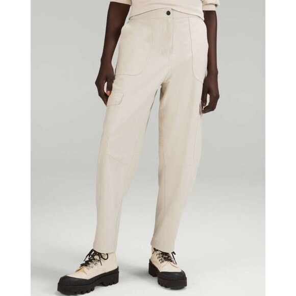 Lululemon Pants - Lululemon Light Utilitech Cargo Pocket High-Rise Pant Natural Ivory Barrel 27